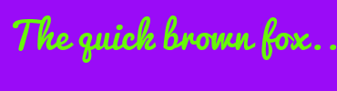 Image with Font Color 67F909 and Background Color 9A0BF7